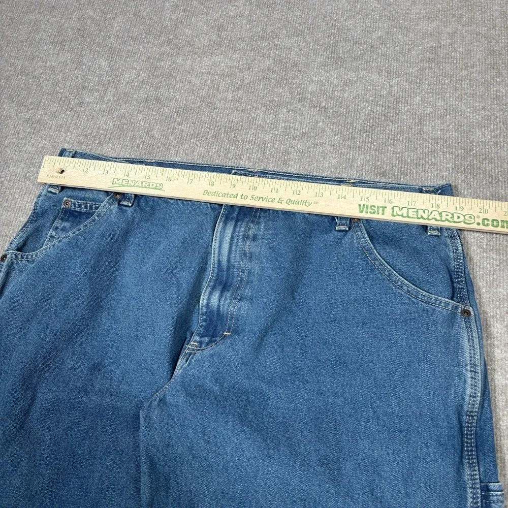 Vintage Dickies Jeans Mens 37x29 Relaxed Fit Blue Denim Carpenter Workwear Baggy